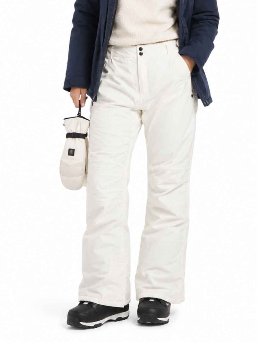Dare2b Ski Pants Women Large White Waterproof Windproof Snowboarding Nylon